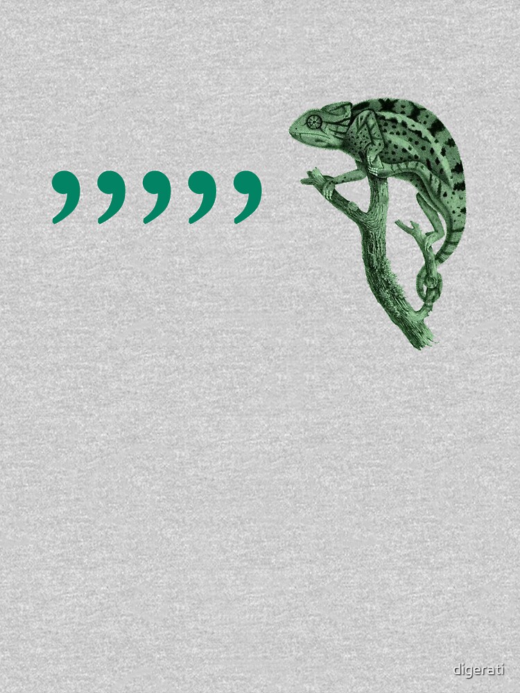 comma chameleon t shirt