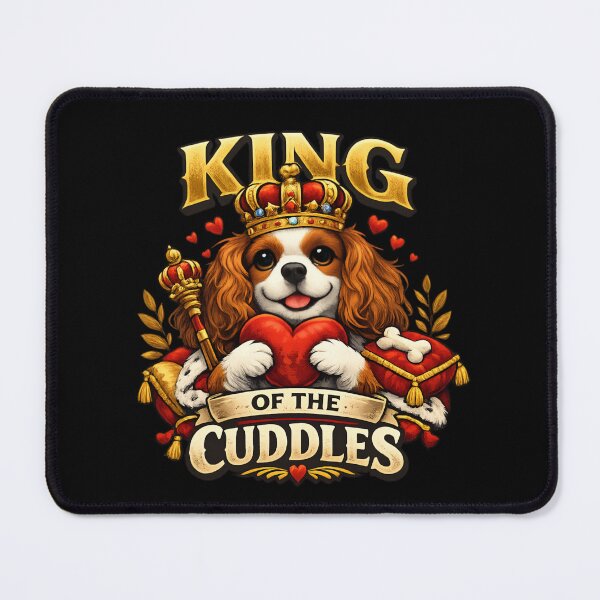 Item preview, King of Cuddles Dog – Cute Royal Puppy Heart Lover designed and sold by SidTastic .