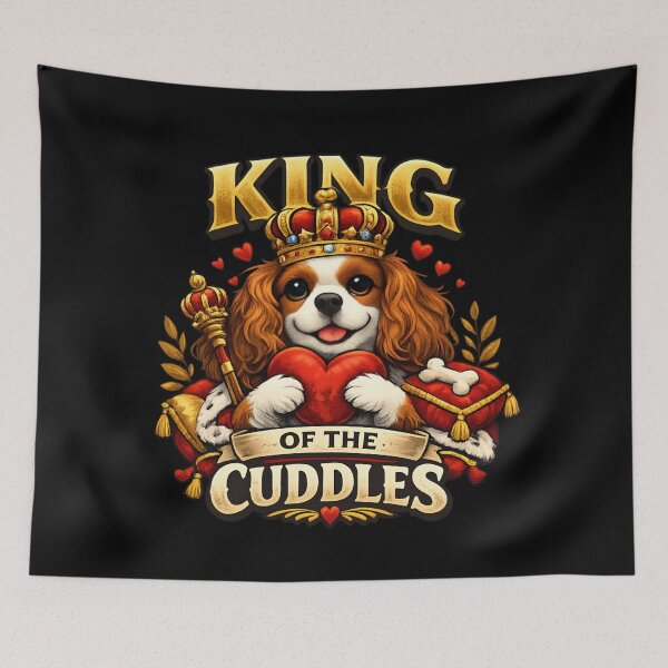 Item preview, King of Cuddles Dog – Cute Royal Puppy Heart Lover designed and sold by SidTastic .