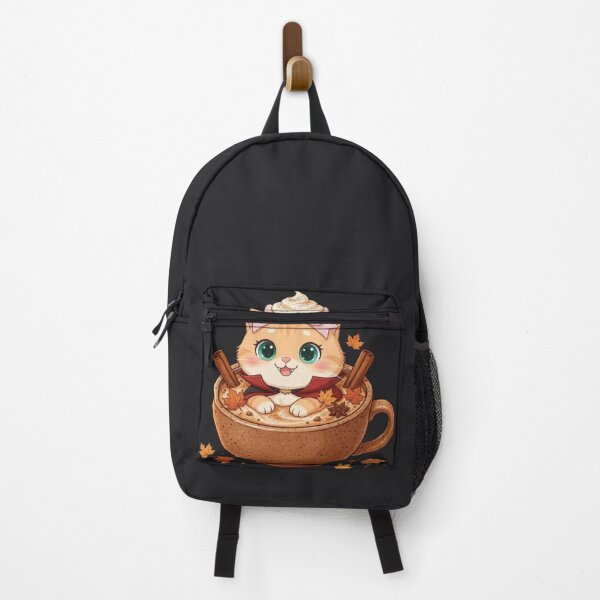Item preview, Cute Vampire Cat Inside Pumpkin Spice Latte designed and sold by Moody Vibes Studio.