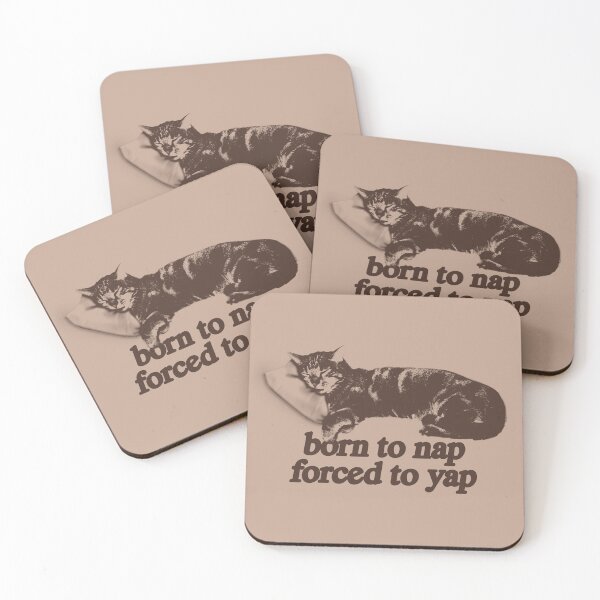 Item preview, Born to Nap, Forced to Yap - Retro Cat designed and sold by snazzyseagull.