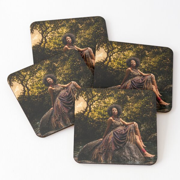 Item preview, Golden River Goddess | African Inspired Portrait | Nature & Fashion Wall Art designed and sold by TedKentPhoto.