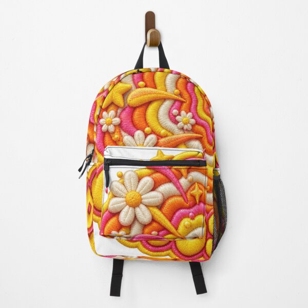 Item preview, Embroidered Choose Joy Smiley — Retro Psychedelic Happiness Portal designed and sold by Emoji Emblems.