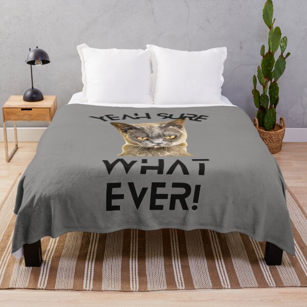 Item preview, Yeah Sure Whatever! - Funny Sarcastic Cat Quote designed and sold by MugsAndDuds.
