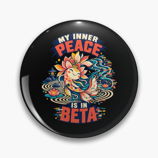 Item preview, My Inner Peace Is in Beta – Glitch Zen Garden designed and sold by FreshPixelArt.