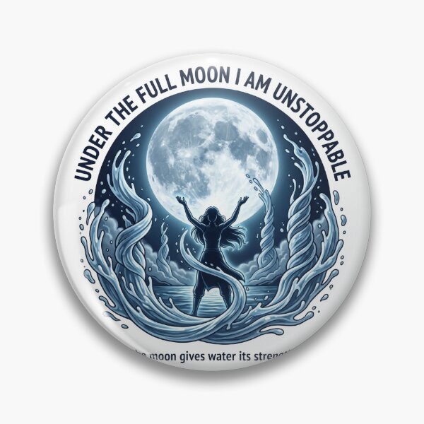 Item preview, Full Moon Water Power Rising Eastern Elemental Fantasy Night designed and sold by LunaMarkos.