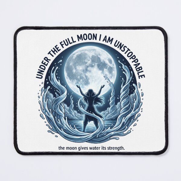Item preview, Full Moon Water Power Rising Eastern Elemental Fantasy Night designed and sold by LunaMarkos.