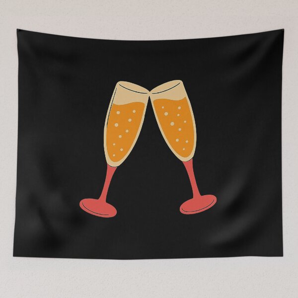 Item preview, linking Champagne Flutes Toast Illustration designed and sold by Creatby7030.