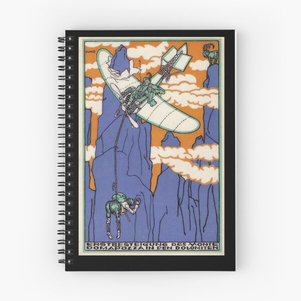 Item preview, Vintage  color lithograph The  First Ascent of Monte Domapozza in the Dolomites  designed and sold by stevepaint.