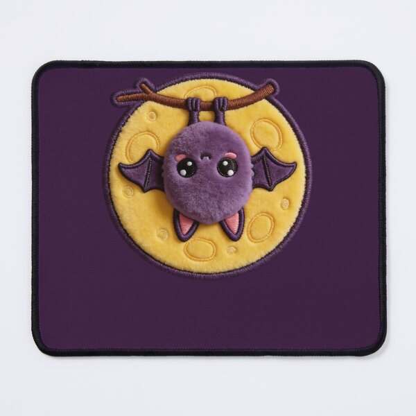 Item preview, Kawaii Bat Moon - Spooky Cute Plushie Patch Style designed and sold by thelexiverse.