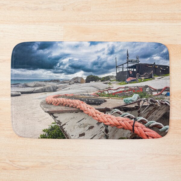 Item preview, Fishing boat abandoned on the Beach of South Africa  designed and sold by Faith Based Decor .