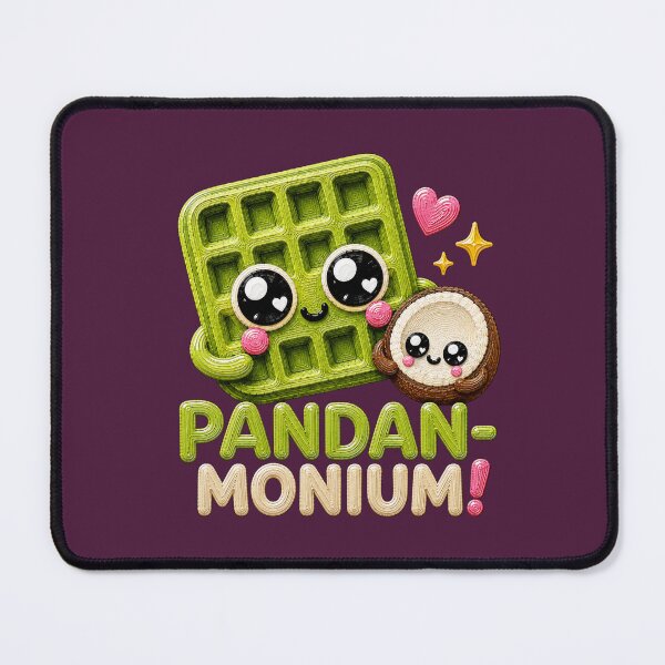 Item preview, Pandan-Monium Cute Pandan Waffle Kawaii Food Pun designed and sold by Liv Solara.