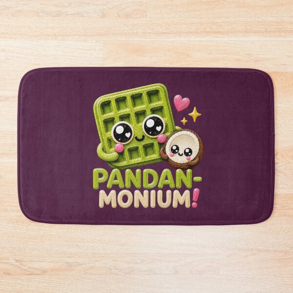 Item preview, Pandan-Monium Cute Pandan Waffle Kawaii Food Pun designed and sold by Liv Solara.