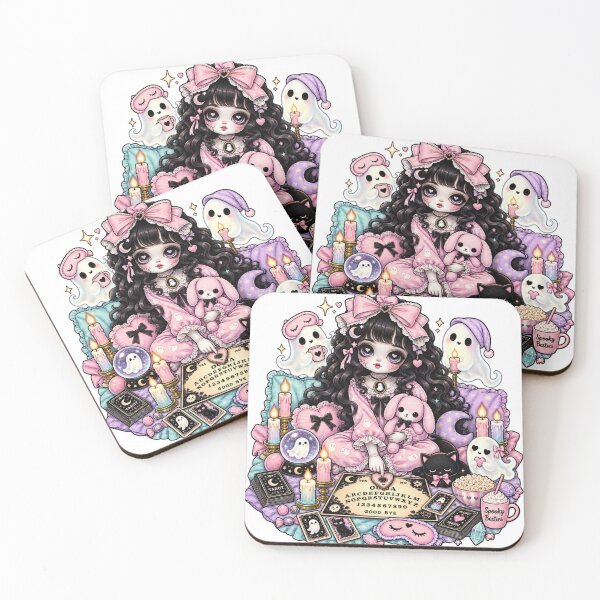 Item preview, Sleepover Séance Doll – Spooky-Cute Pastel Magic Art designed and sold by DmaarGroup.