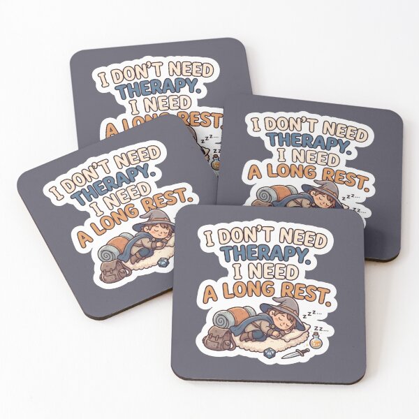 Item preview, I Don't Need Therapy I Need a Long Rest – Funny D&D RPG Sticker designed and sold by WaterWhisker.