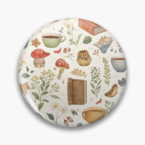 Item preview, Cozy Tea Time – Cottagecore Teapot and Floral Pattern designed and sold by Illustrated Faith.