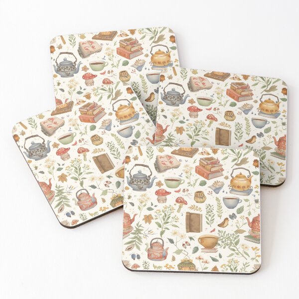 Item preview, Cozy Tea Time – Cottagecore Teapot and Floral Pattern designed and sold by Illustrated Faith.