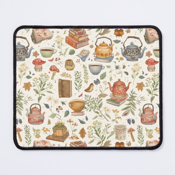 Item preview, Cozy Tea Time – Cottagecore Teapot and Floral Pattern designed and sold by Illustrated Faith.