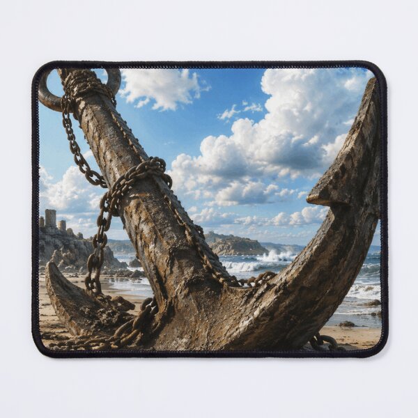 Item preview, Giant Ancient Maritime Anchor on Abandoned Beach designed and sold by hepopatterns.