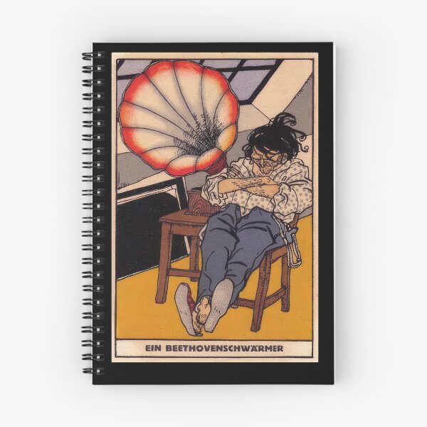 Item preview, Vintage  color lithograph A Beethoven Enthusiast  designed and sold by stevepaint.