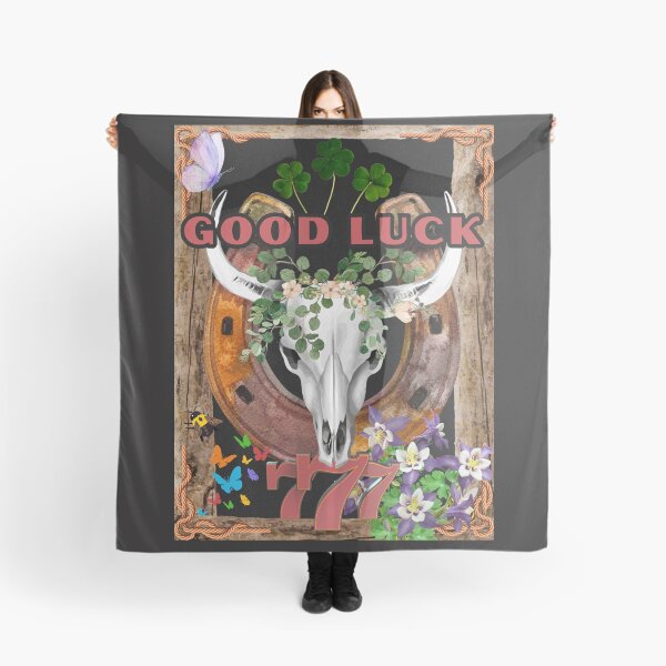 Item preview, Good Luck Positive Message bull's skull designed and sold by GoGreenlove.