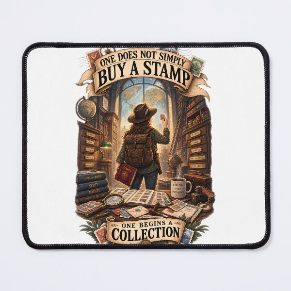 Item preview, One Does Not Simply Buy A Stamp One Begins A Collection - Funny Philately designed and sold by Neurospicy Trolls.