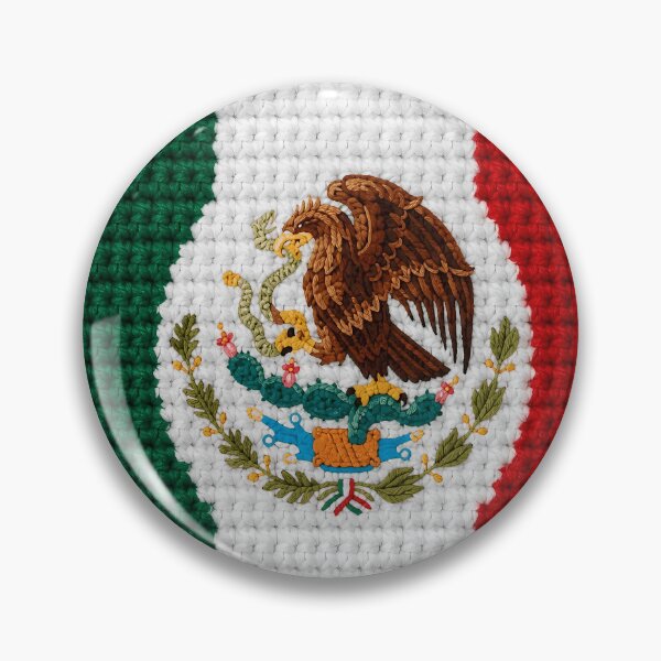 Item preview, Mexico Flag Crochet Texture Wall Art designed and sold by LuisWorks.