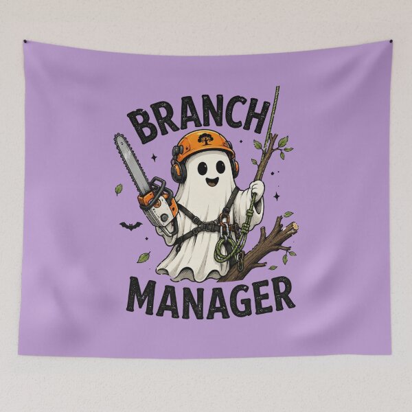 Item preview, Funny Arborist Ghost Branch Manager Halloween designed and sold by Meandmyshop.