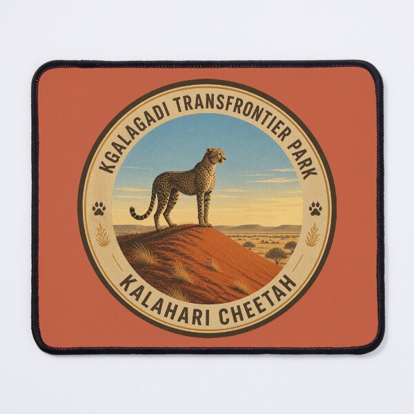 Item preview, Kgalagadi Kalahari Cheetah Badge – Red Dune Wildlife Series designed and sold by The Digital Compass.