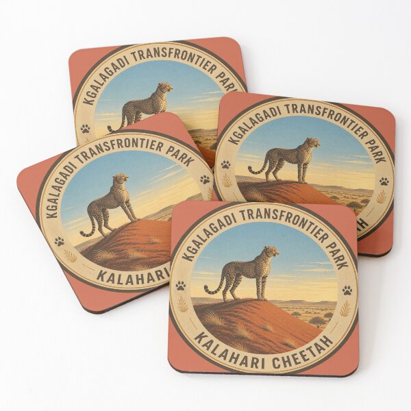 Item preview, Kgalagadi Kalahari Cheetah Badge – Red Dune Wildlife Series designed and sold by The Digital Compass.