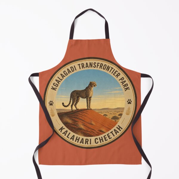 Item preview, Kgalagadi Kalahari Cheetah Badge – Red Dune Wildlife Series designed and sold by The Digital Compass.