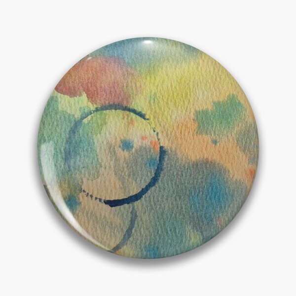 Item preview, Learning to Play Watercolor Abstract Circle Pattern Art designed and sold by TheCalmingCanvas.