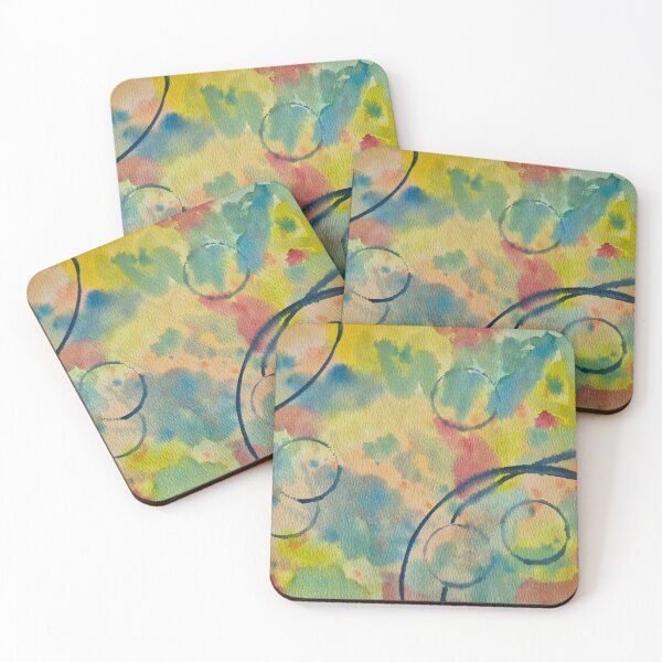 Item preview, Learning to Play Watercolor Abstract Circle Pattern Art designed and sold by TheCalmingCanvas.
