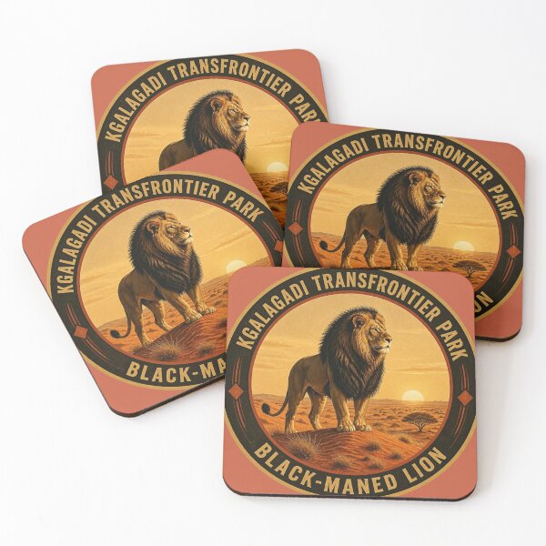 Item preview, Kgalagadi Black‑Maned Lion Badge – Kalahari Wildlife Series designed and sold by The Digital Compass.