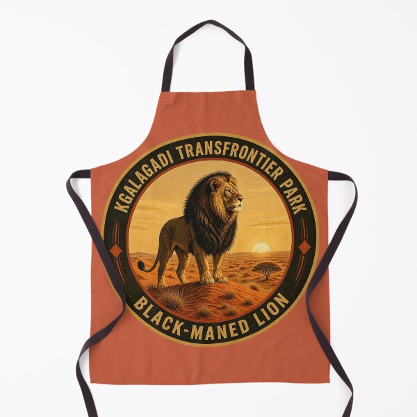 Item preview, Kgalagadi Black‑Maned Lion Badge – Kalahari Wildlife Series designed and sold by The Digital Compass.