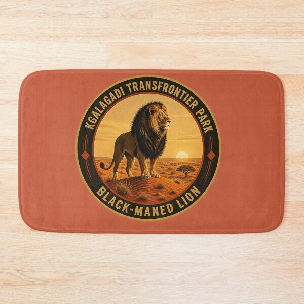 Item preview, Kgalagadi Black‑Maned Lion Badge – Kalahari Wildlife Series designed and sold by The Digital Compass.