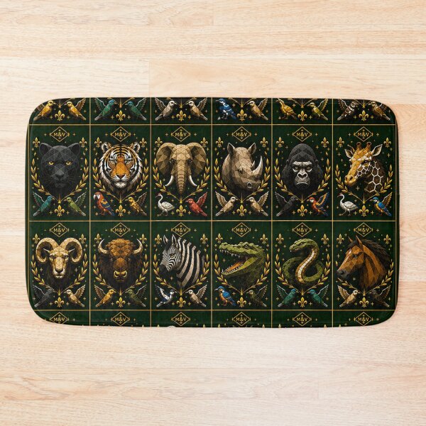 Item preview, Golden Wildlife Geometric Animal Gallery designed and sold by Qenlo.