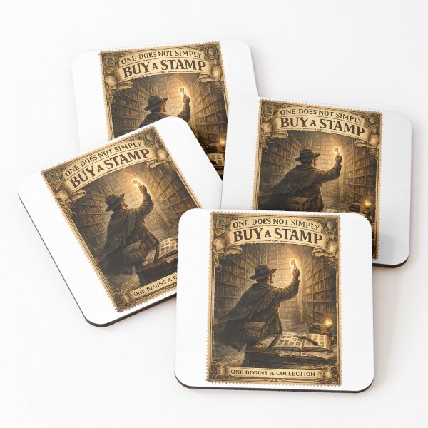 Item preview, One Does Not Simply Buy A Stamp - Vintage Philately Adventure Stamp Art designed and sold by Neurospicy Trolls.