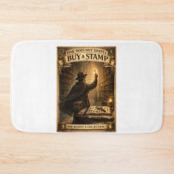 Item preview, One Does Not Simply Buy A Stamp - Vintage Philately Adventure Stamp Art designed and sold by Neurospicy Trolls.