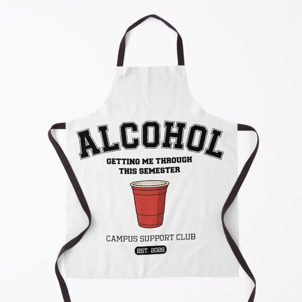 Item preview, Alcohol Getting Me Through This Semester | Funny College Student Shirt designed and sold by luckyhue.