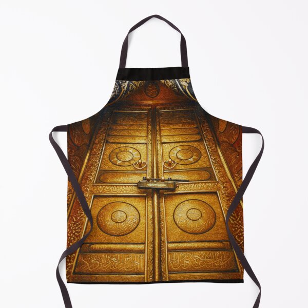 Item preview, Sacred Kaaba Door (V.1) – Golden Door & Kiswa / Makkah Islamic Wall Art designed and sold by D-Islamic.
