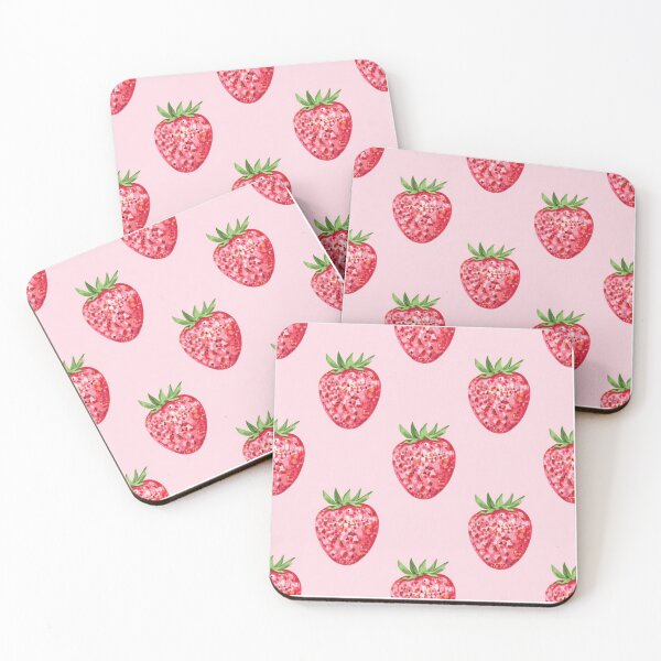 Item preview, Disco Strawberry – Sparkling Pink Strawberry Pattern designed and sold by Illustrated Faith.