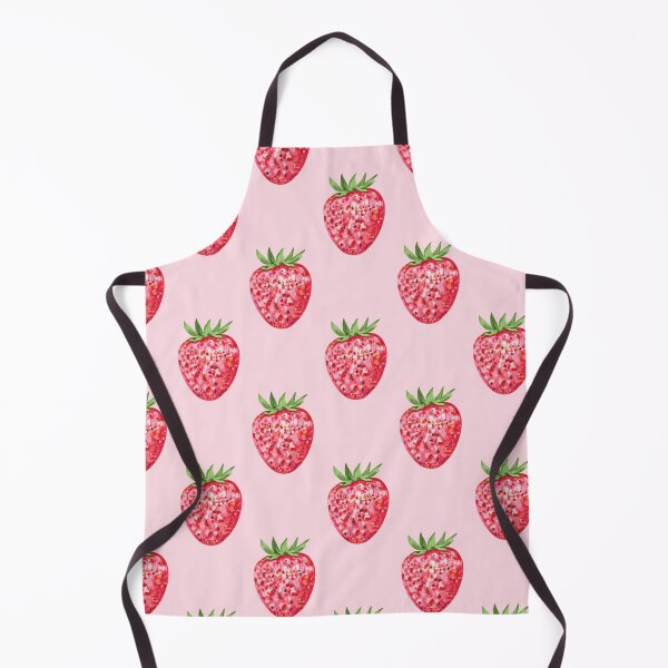 Aperçu de l'œuvre Disco Strawberry – Motif fraise rose scintillant créée et vendue par Illustrated Faith.