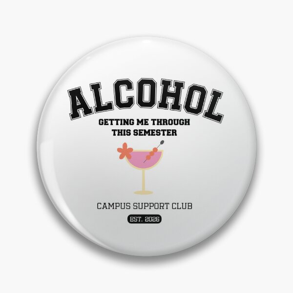Item preview, Alcohol Getting Me Through This Semester | Funny College Cocktail Design designed and sold by luckyhue.