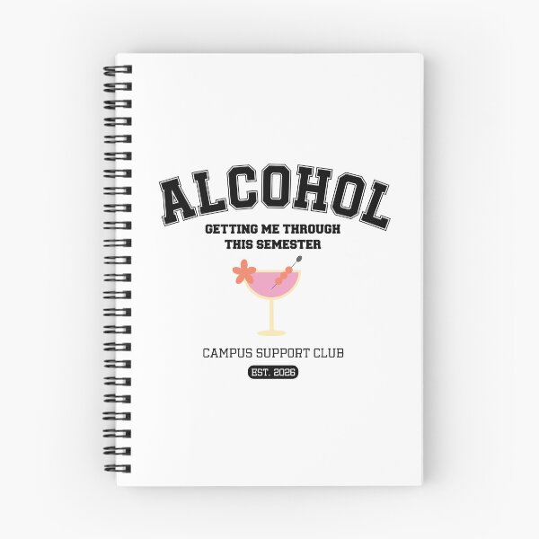 Item preview, Alcohol Getting Me Through This Semester | Funny College Cocktail Design designed and sold by luckyhue.
