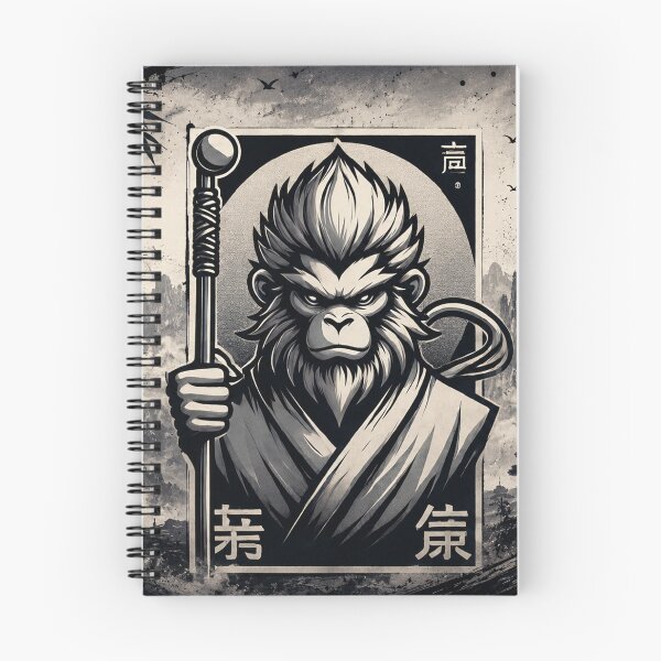 Item preview, Monkey King Martial Arts Warrior | Traditional Chinese Ink Art designed and sold by Fei Long Design Hub.