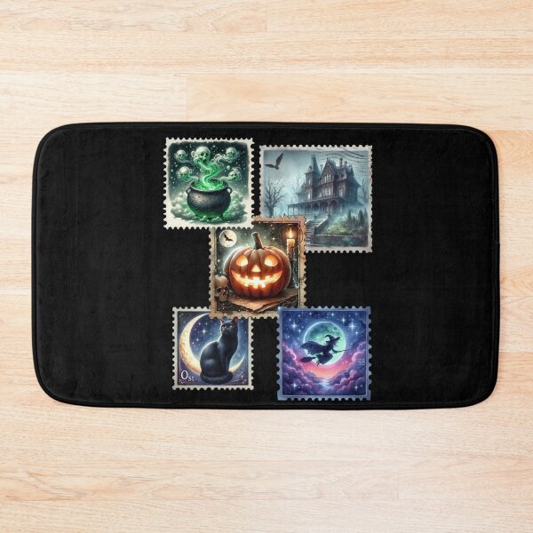 Item preview, Halloween Postage Stamp Pattern – Spooky Vintage Collection designed and sold by Szpaku desart .