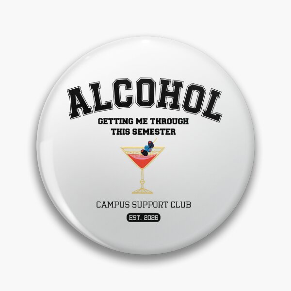 Item preview, Alcohol Getting Me Through This Semester | Funny College Cocktail Design designed and sold by luckyhue.