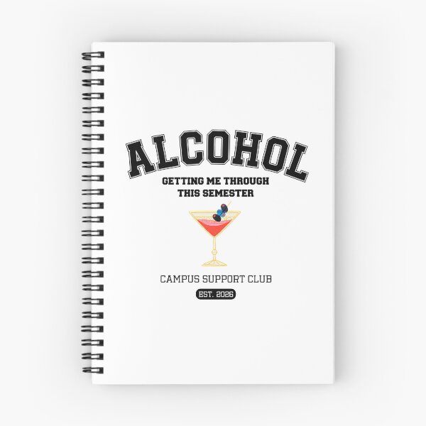 Item preview, Alcohol Getting Me Through This Semester | Funny College Cocktail Design designed and sold by luckyhue.