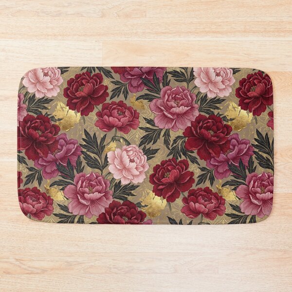 Item preview, Vintage Victorian Crimson Peony Floral Tapestry designed and sold by arteresting-art.